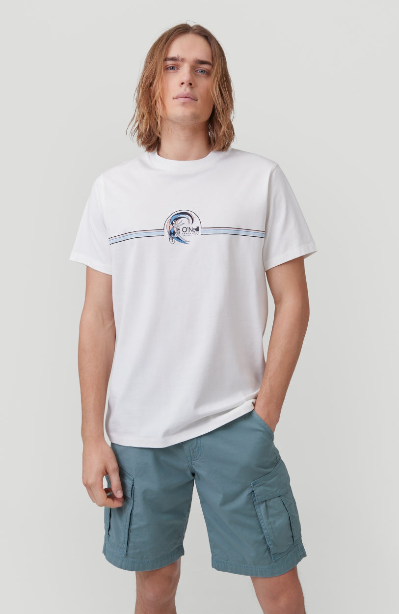 Center Surfer T-Shirt | Powder White