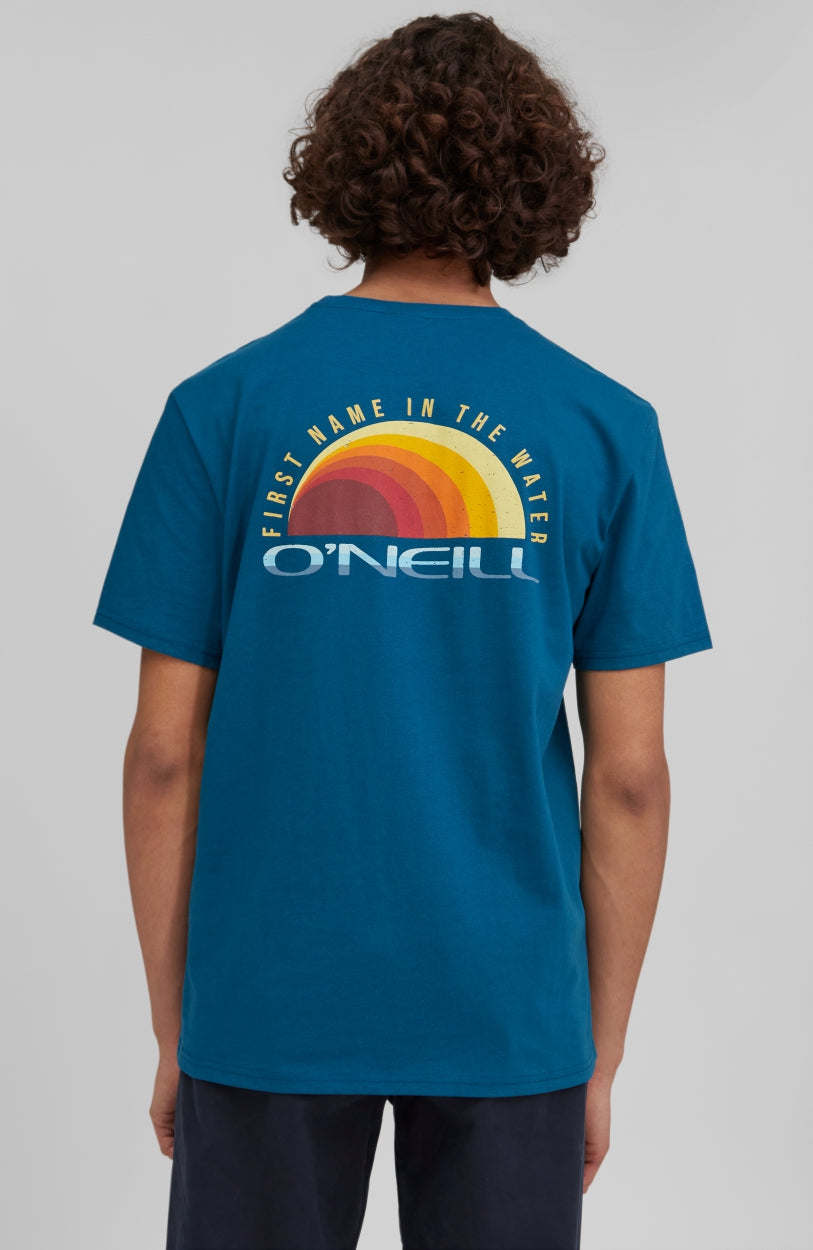 Retro Sunset T-Shirt | Moroccan Blue