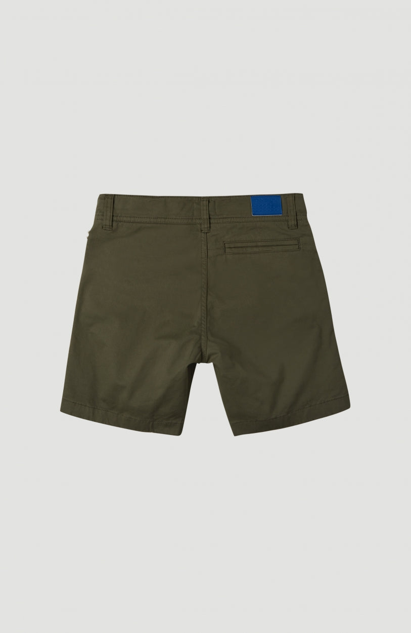 Friday Night Chino Shorts | Olive Leaves -A