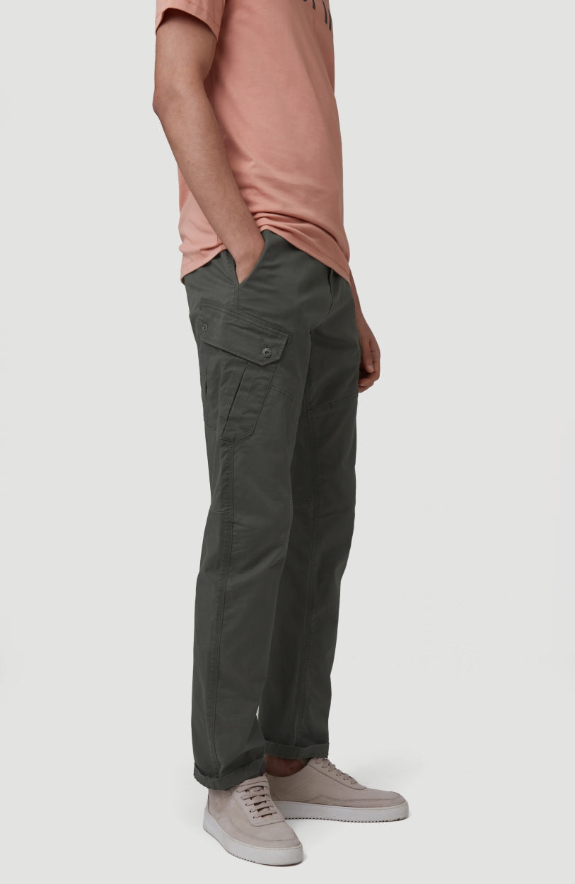 Tapered Cargo Pants | Military Green -A