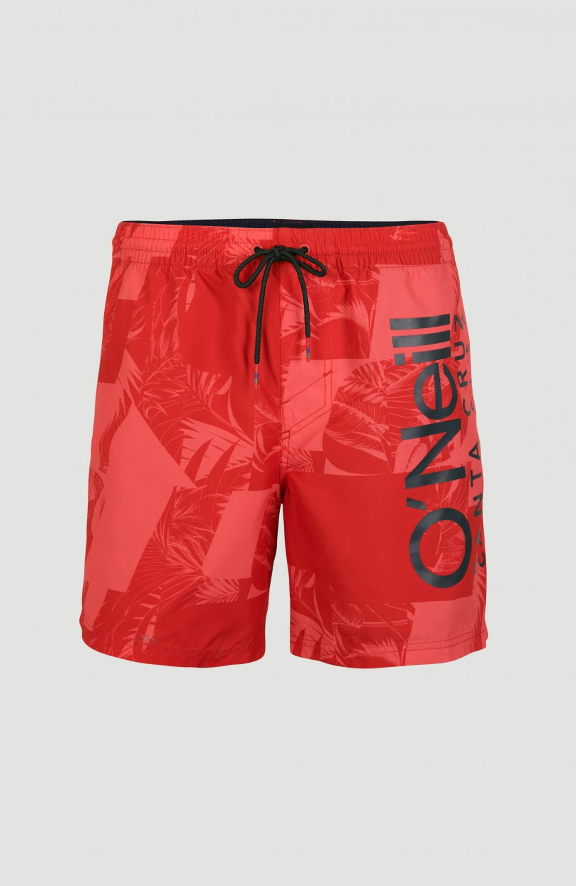 Cali Floral 2 Shorts | Red With