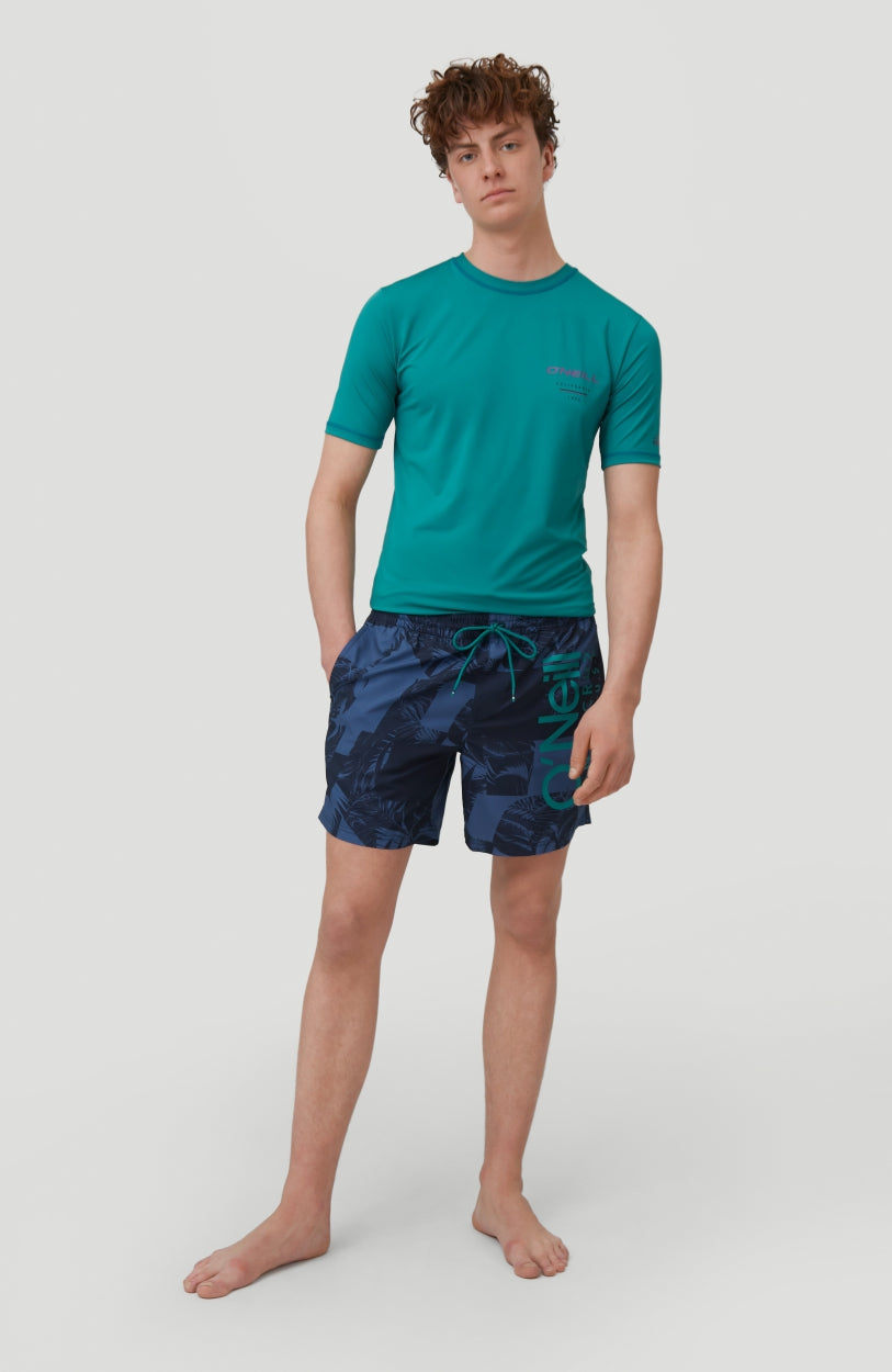 Cali Floral 2 Shorts | Blue With Blue