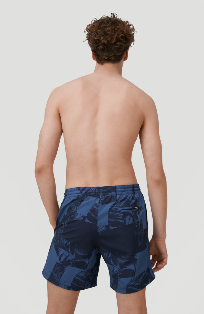 Cali Floral 2 Shorts | Blue With Blue