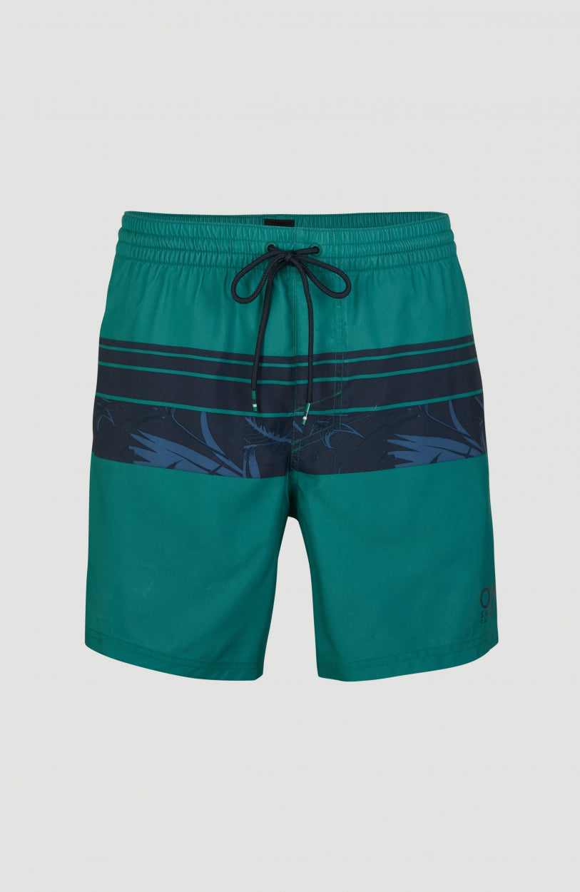 Cali Stripe Shorts | Green With Blue
