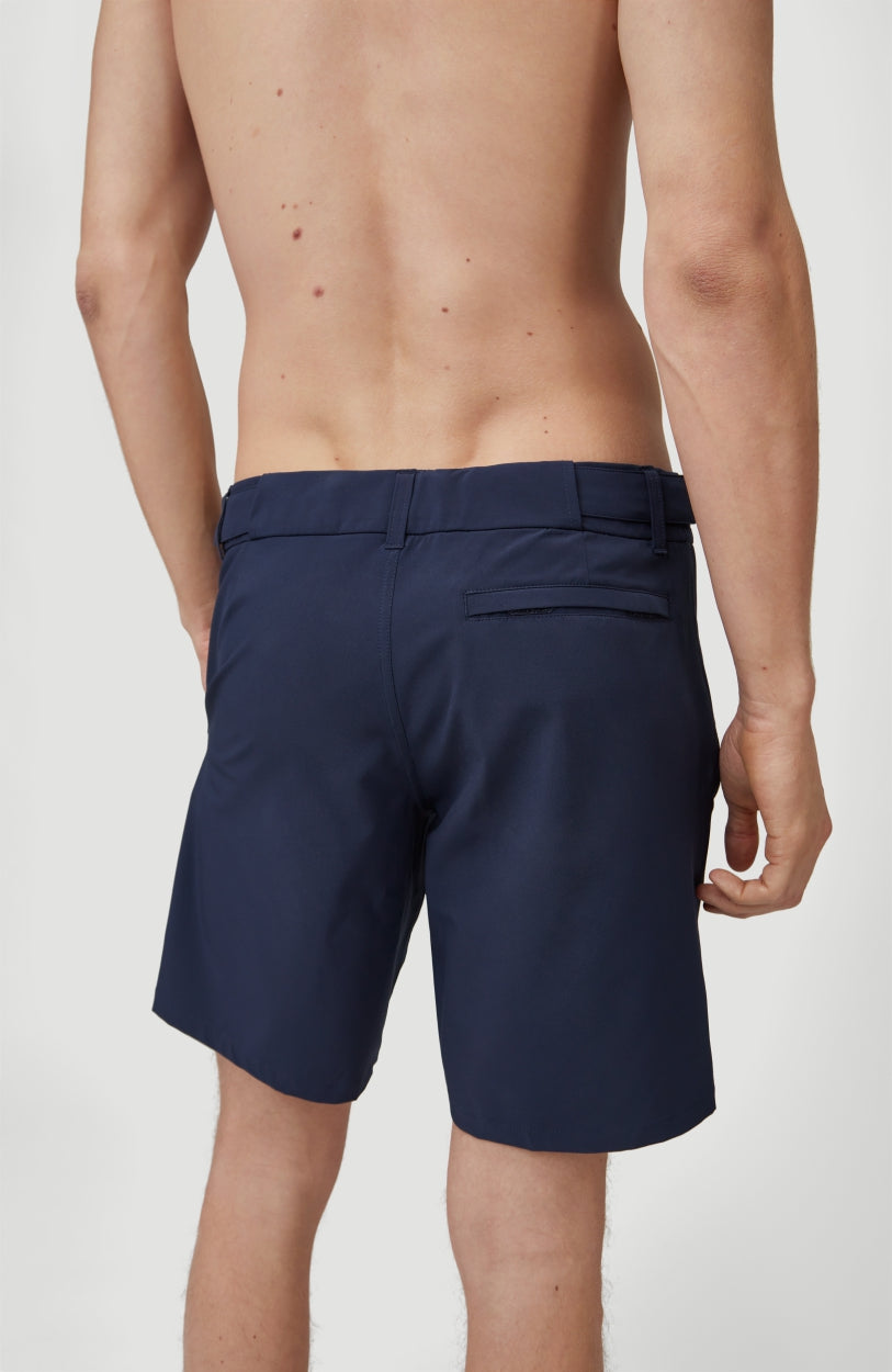 Waterproof-Pocket Hybrid Shorts | Ink Blue -A