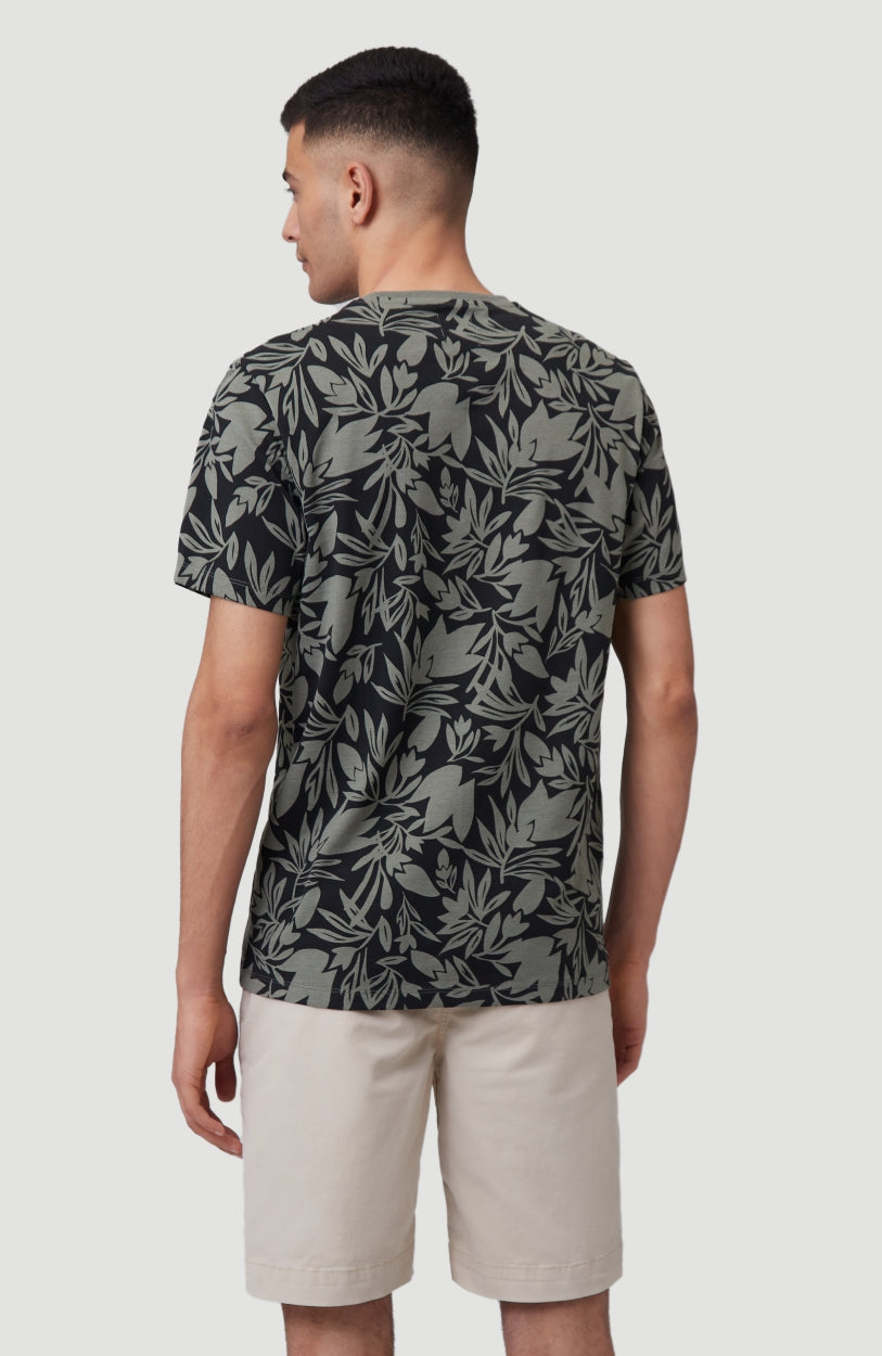 Cal Floral T-Shirt | Olive Leaves -A