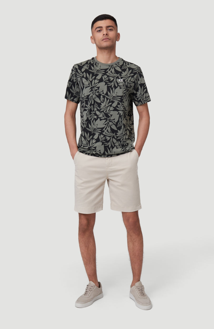 Cal Floral T-Shirt | Olive Leaves -A