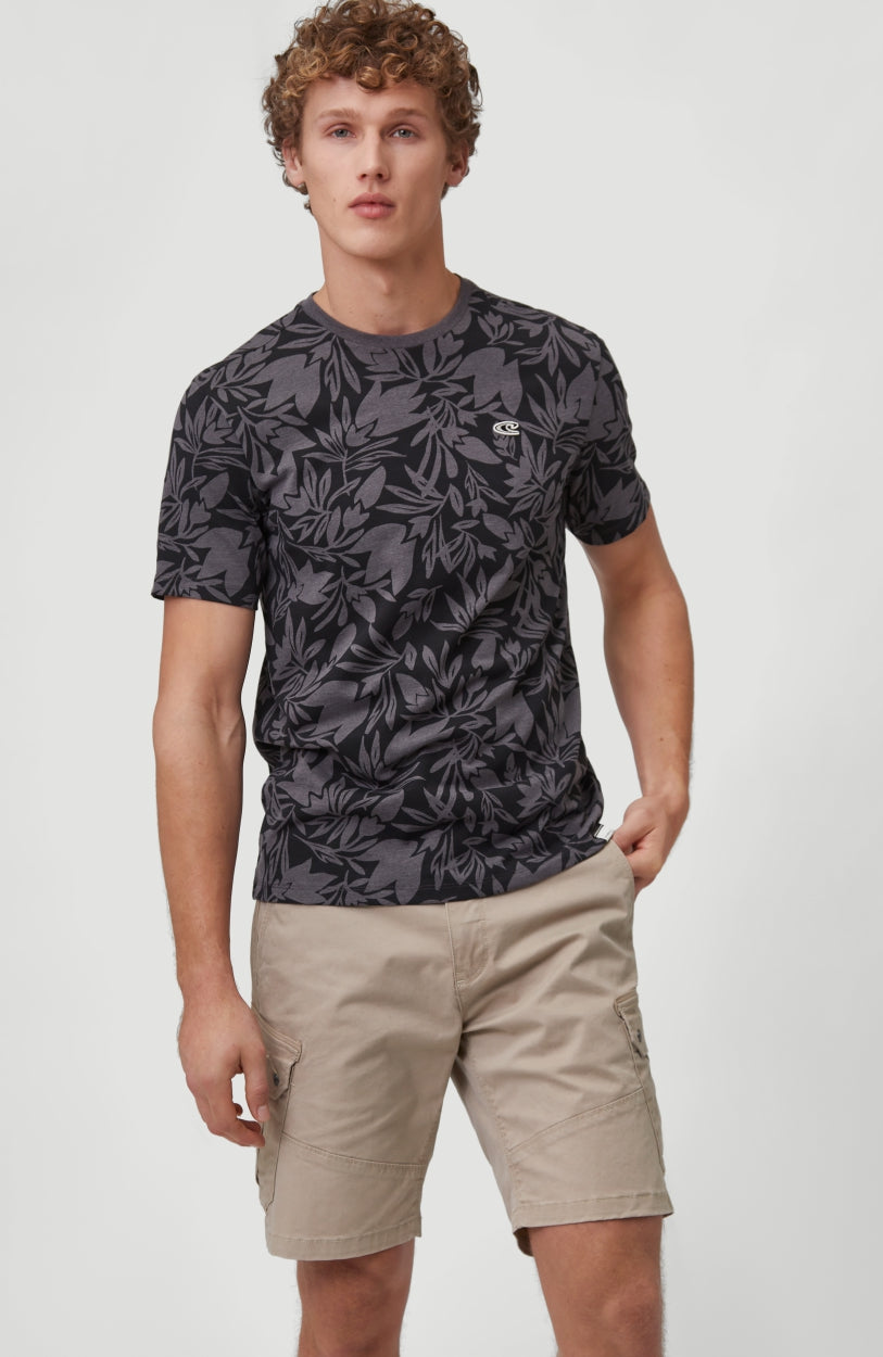 Cal Floral T-Shirt | Asphalt - A