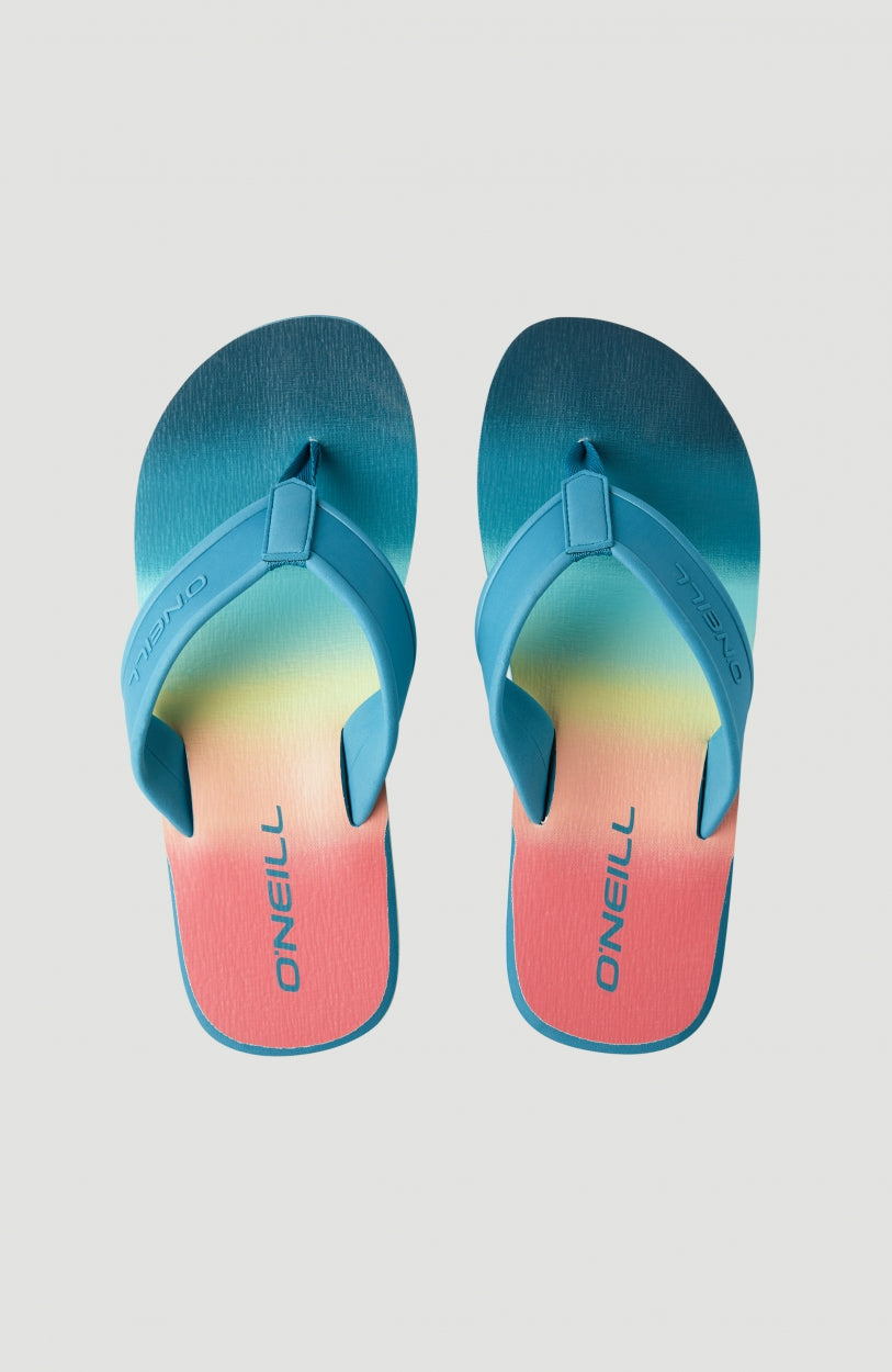 Arch Graphic Sandals | Green With Yellow