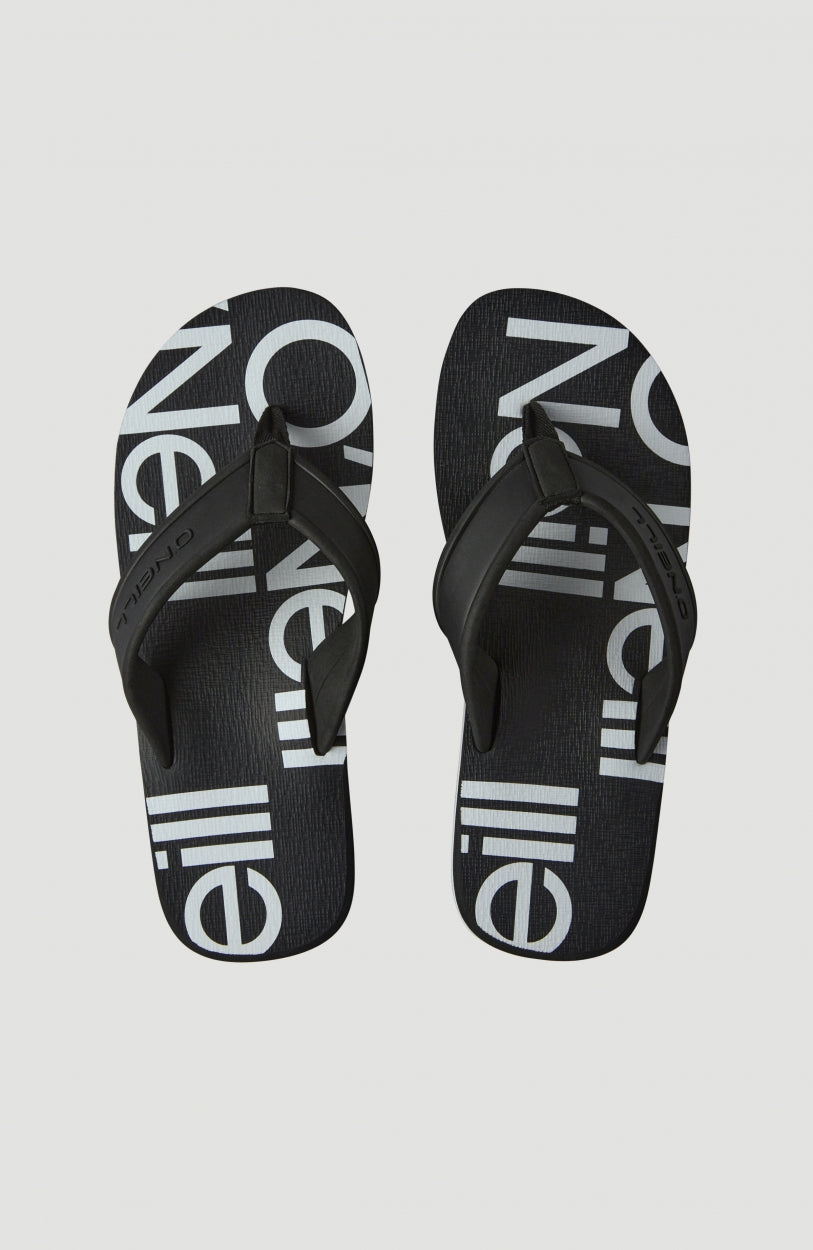 Arch Graphic Sandals | Black With White
