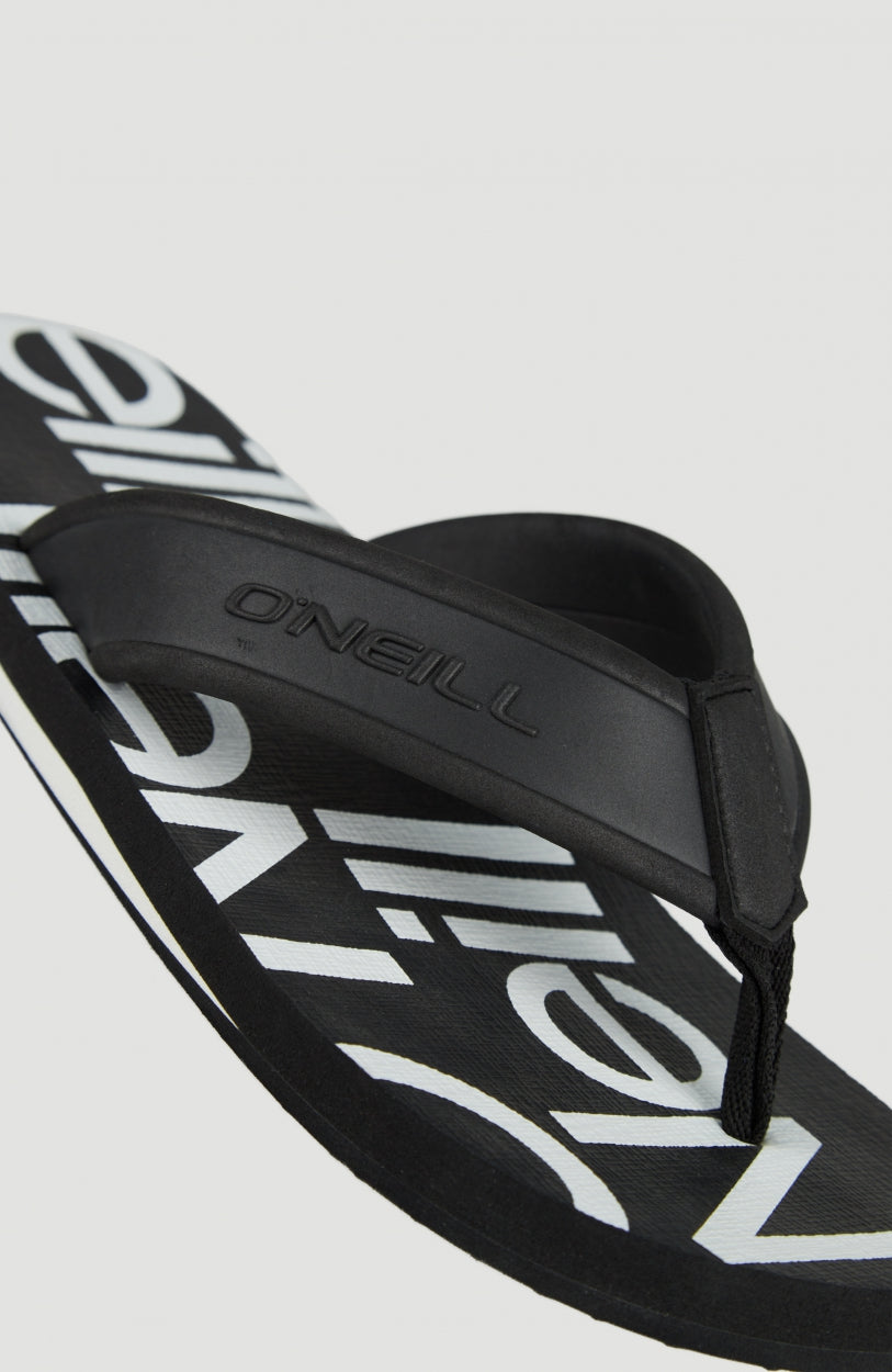 Arch Graphic Sandals | Black With White