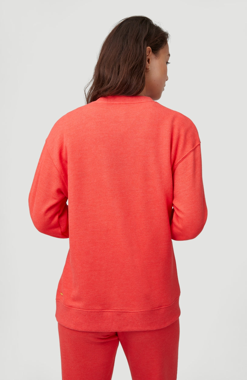 Cali Graphic Crew Sweatshirt | Hot Coral