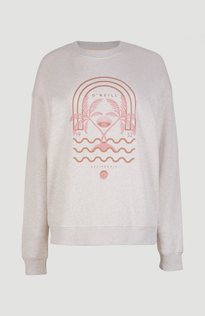 Cali Graphic Crew Sweatshirt | White Melee