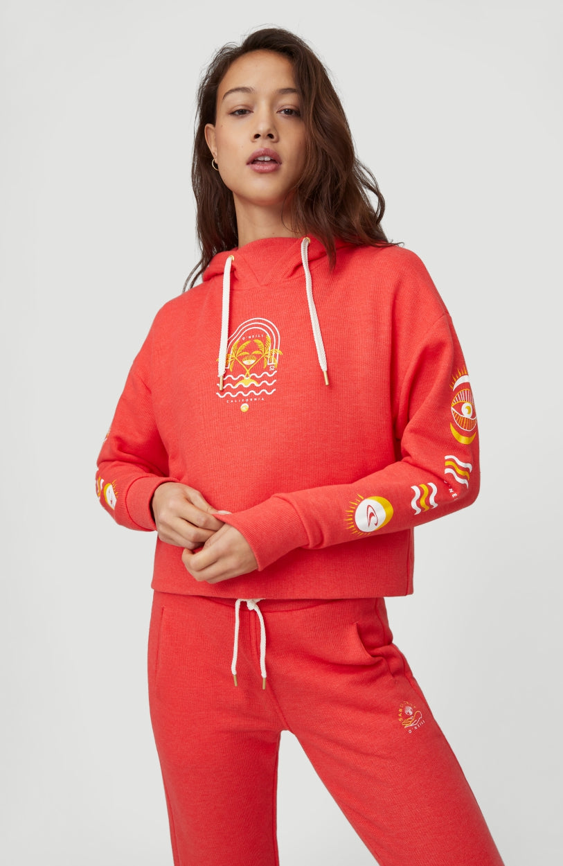 Cali Graphic Hoodie | Hot Coral