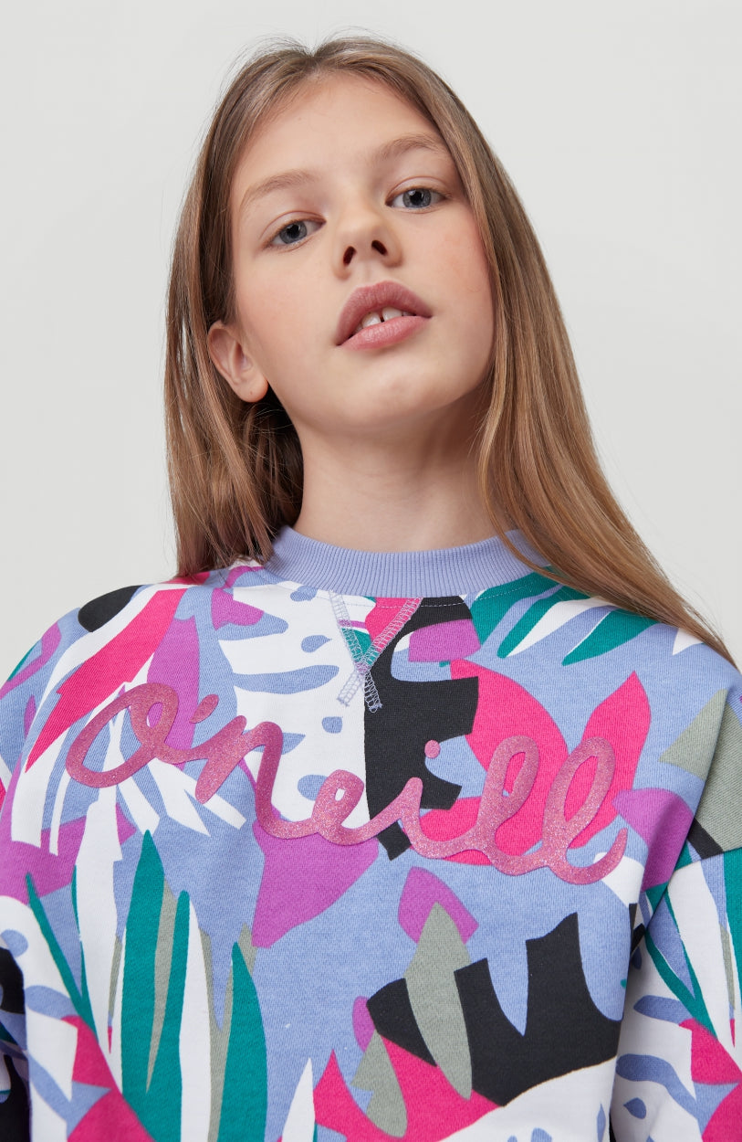 O'Neill Print Crew Sweatshirt | Purple With