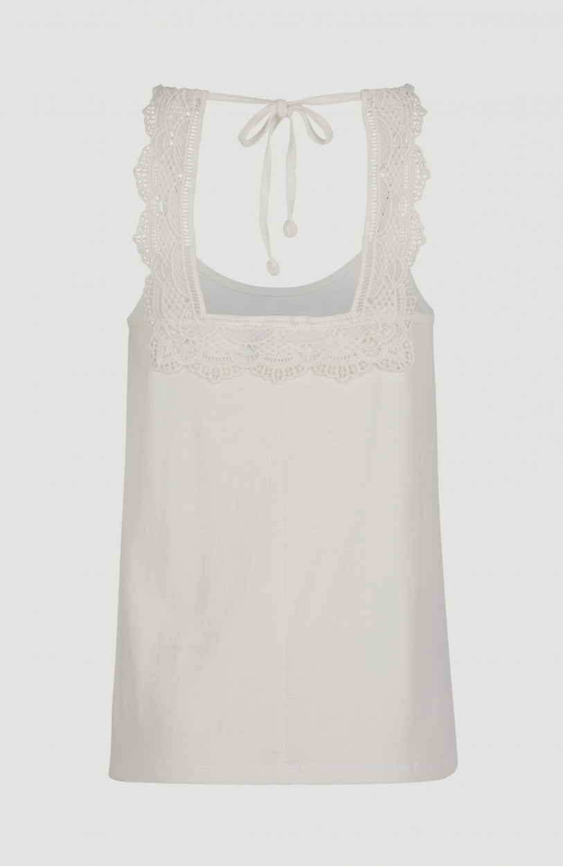 Ava Beach Tanktop | Powder White