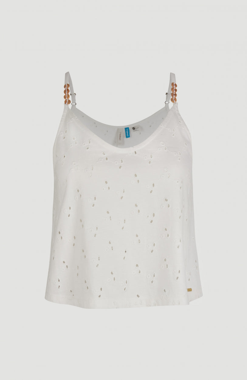 Beaded Tanktop | Powder White