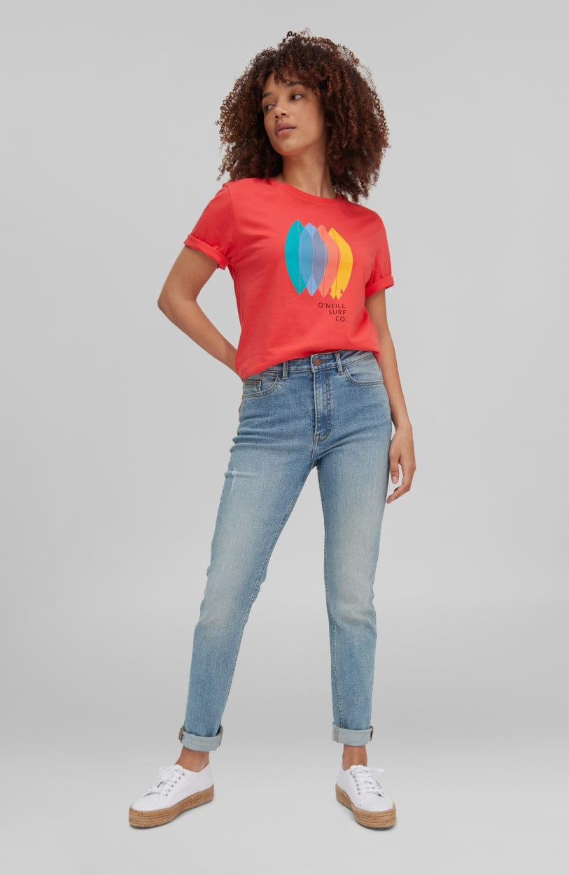Surfboard T-Shirt | Cayenne Coral