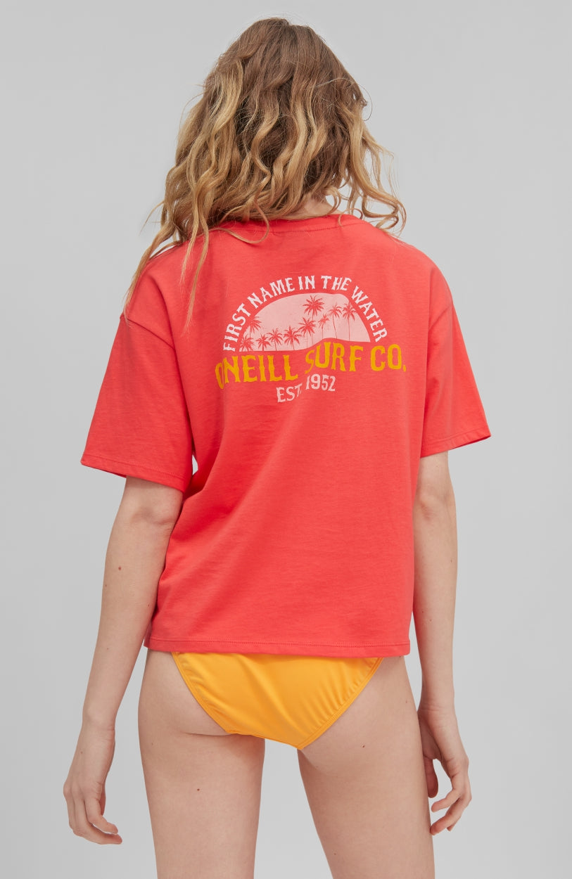 California Surf T-Shirt | Cayenne Coral