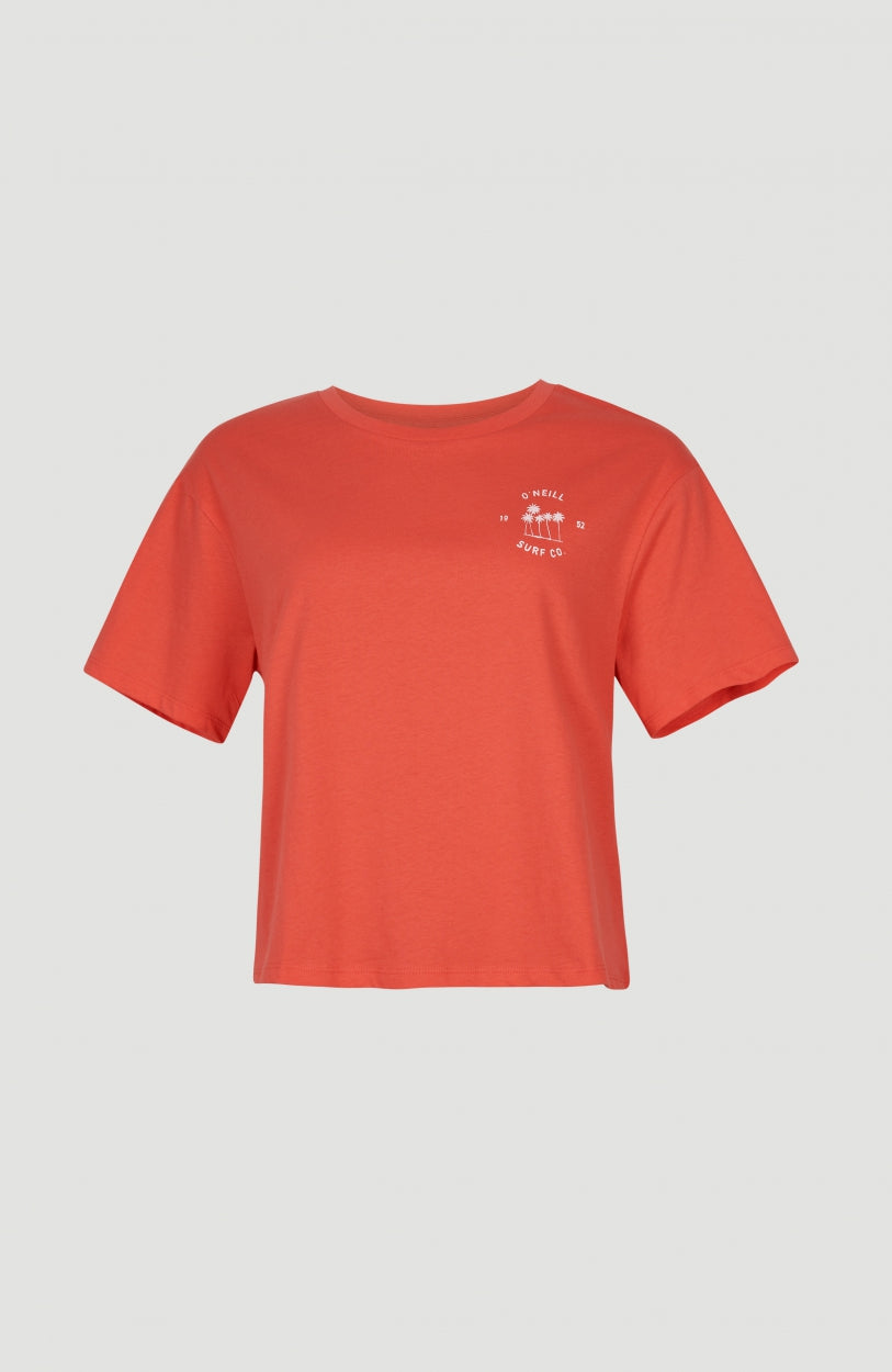 California Surf T-Shirt | Cayenne Coral