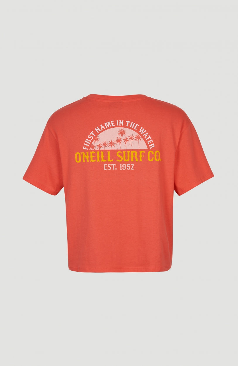 California Surf T-Shirt | Cayenne Coral