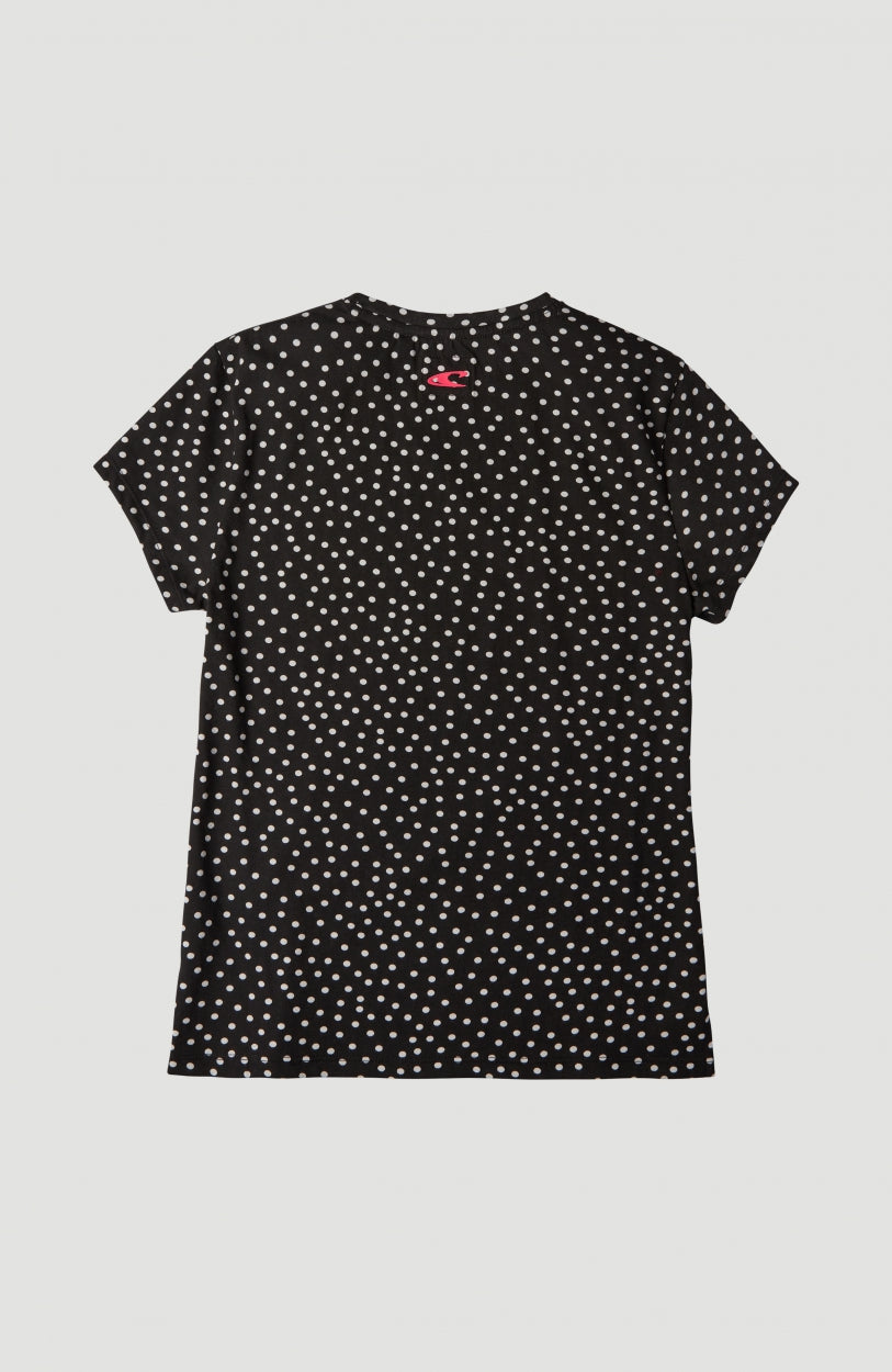 Cali Print Shortsleeve T-Shirt | Black With White