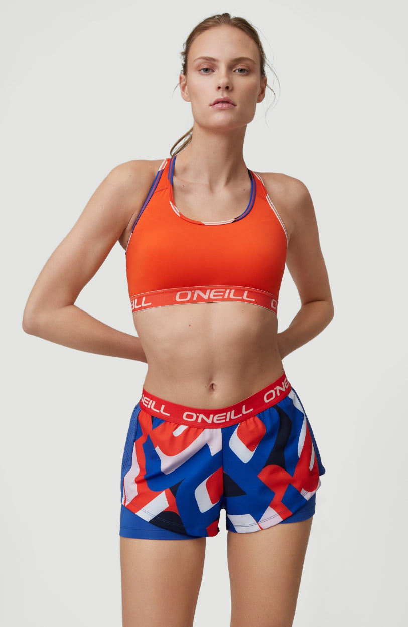 Athleisure Shorts | Blue With Red