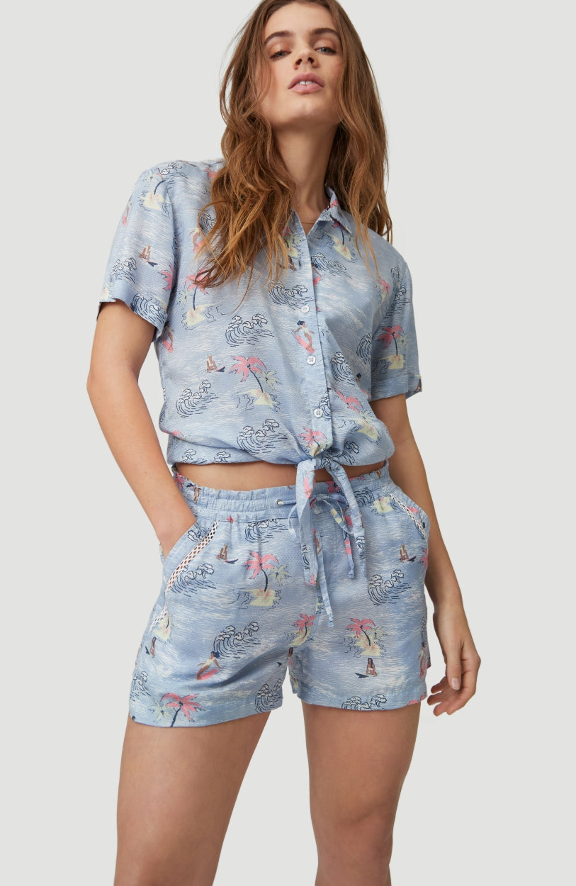 Cali Shorts | Blue With Pink or Purple