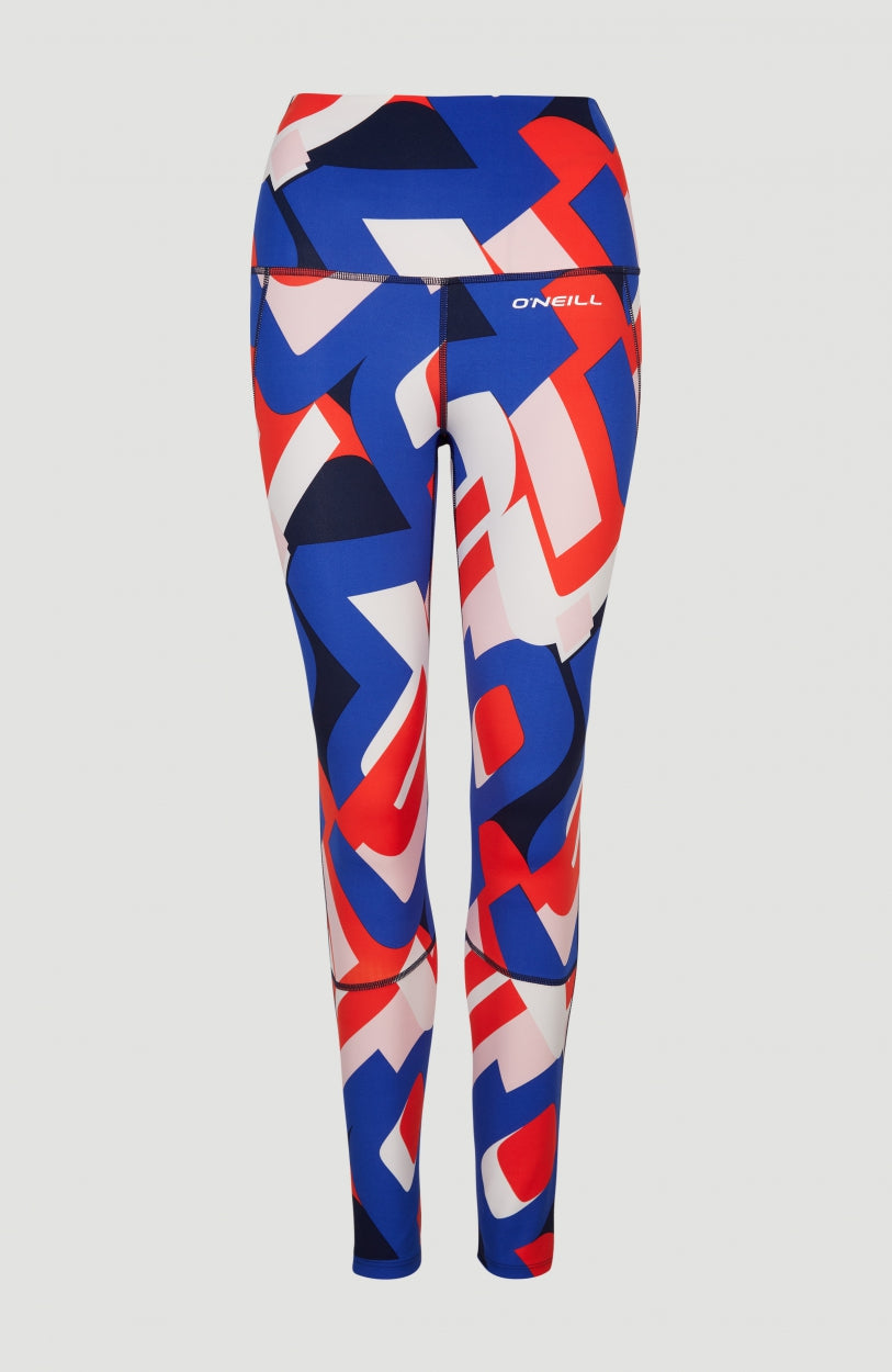 Active Legging | Blue With Red