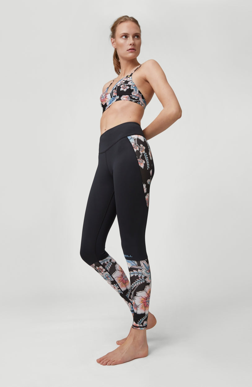 Anglet Surf Legging | Black With Red