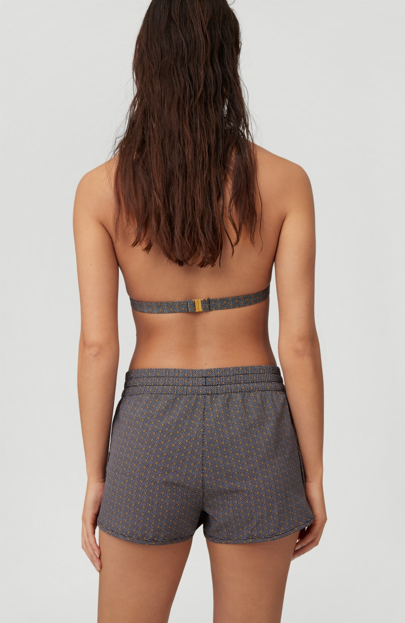 Anglet Board Short All Over Print | Black With Yellow 1