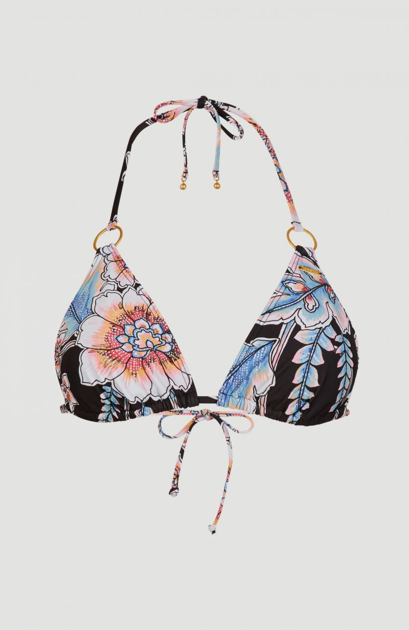 Capri Bikini Top | Black With Red