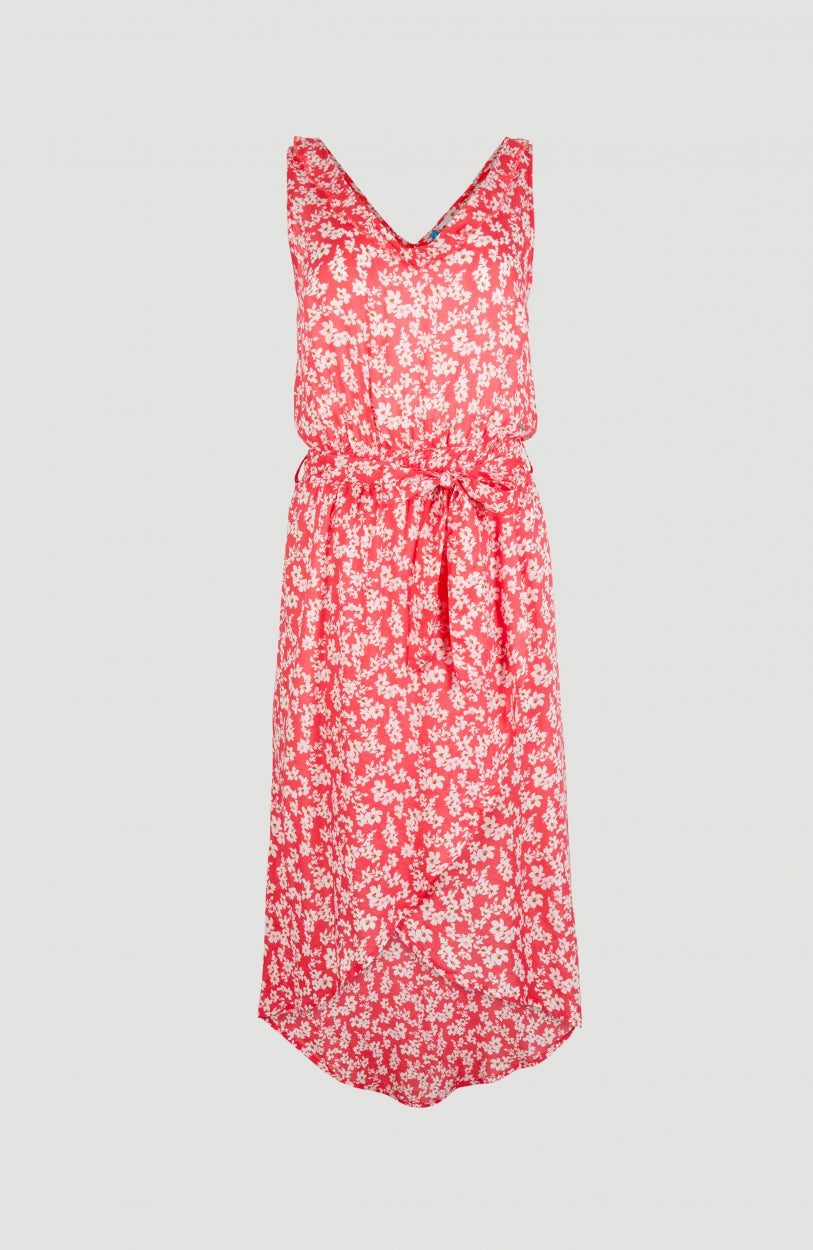 Cali Midi Dress | Red With Pink or Purple