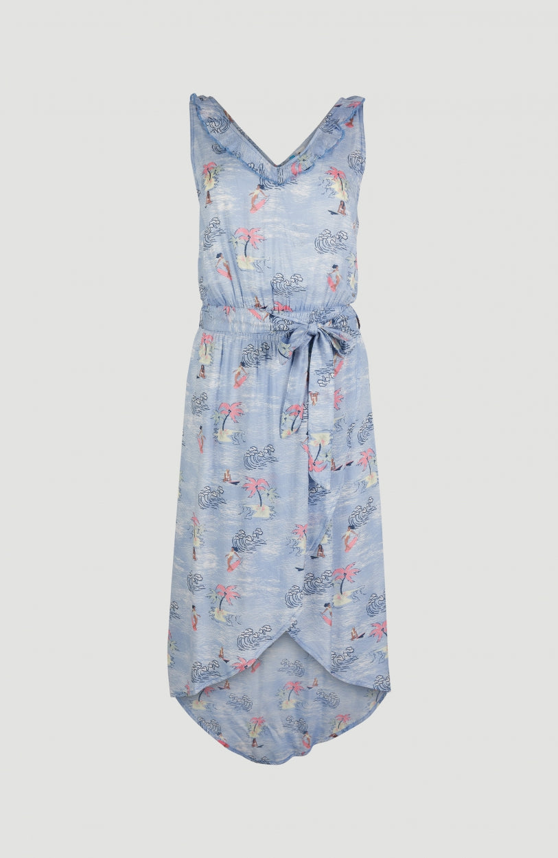 Cali Midi Dress | Blue With Pink or Purple