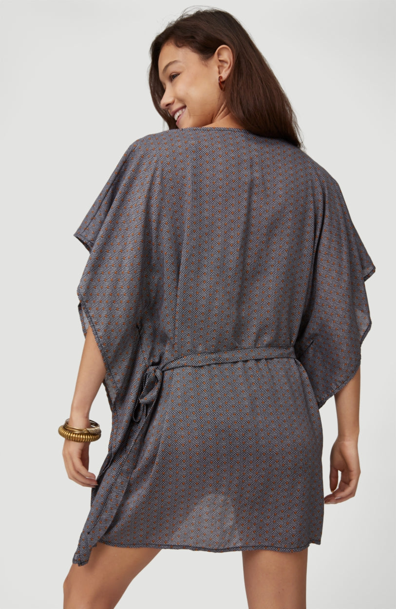 Beach Cover Up | Black With Yellow 1