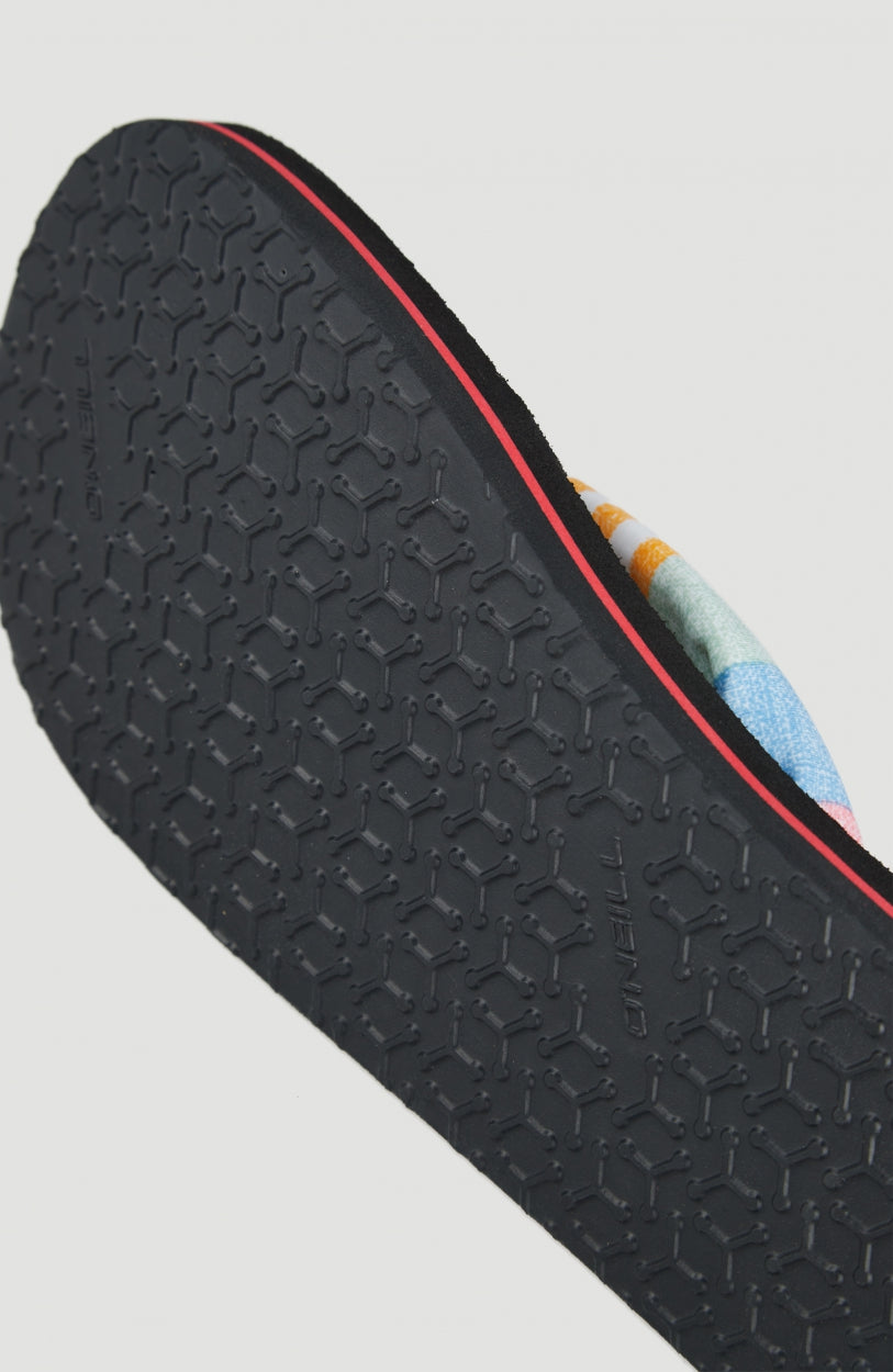 Ditsy Sun Sandals | Yellow With Red