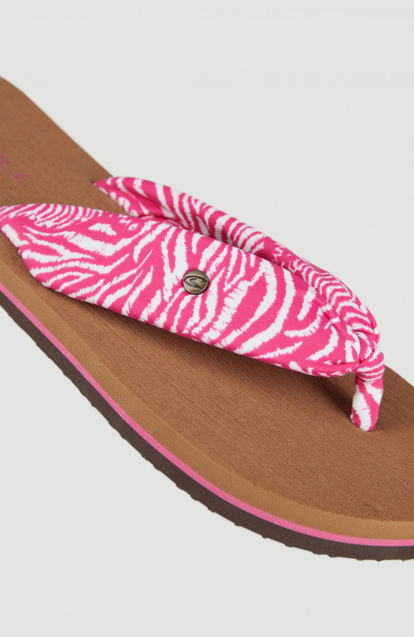 Ditsy Sun Sandals | Pink or Purple With White