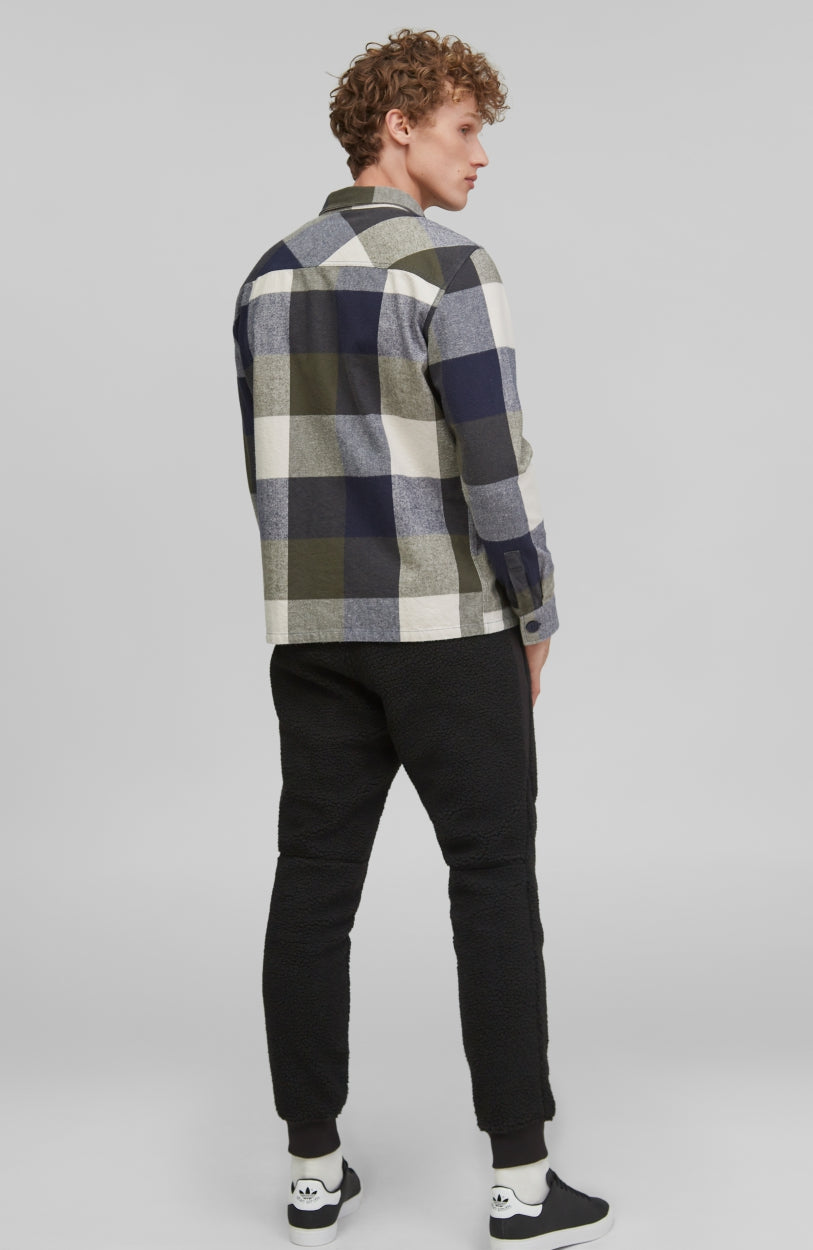 Utility Flannel Check Shirt | Blue Print - A