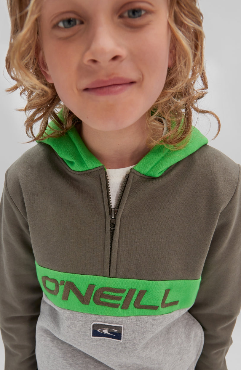 Blocked Anorak Hoodie | Forest Night -A