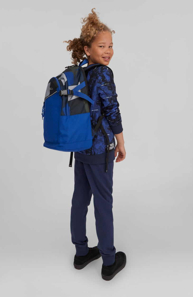 All Over Print Hybrid Crew Sweatshirt | Blue With White