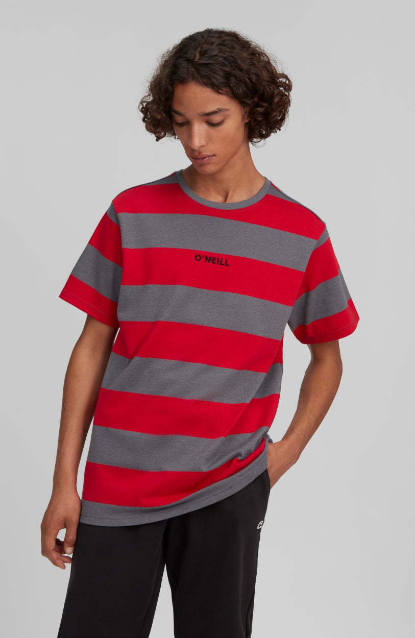 Block Stripe T-Shirt | Red With