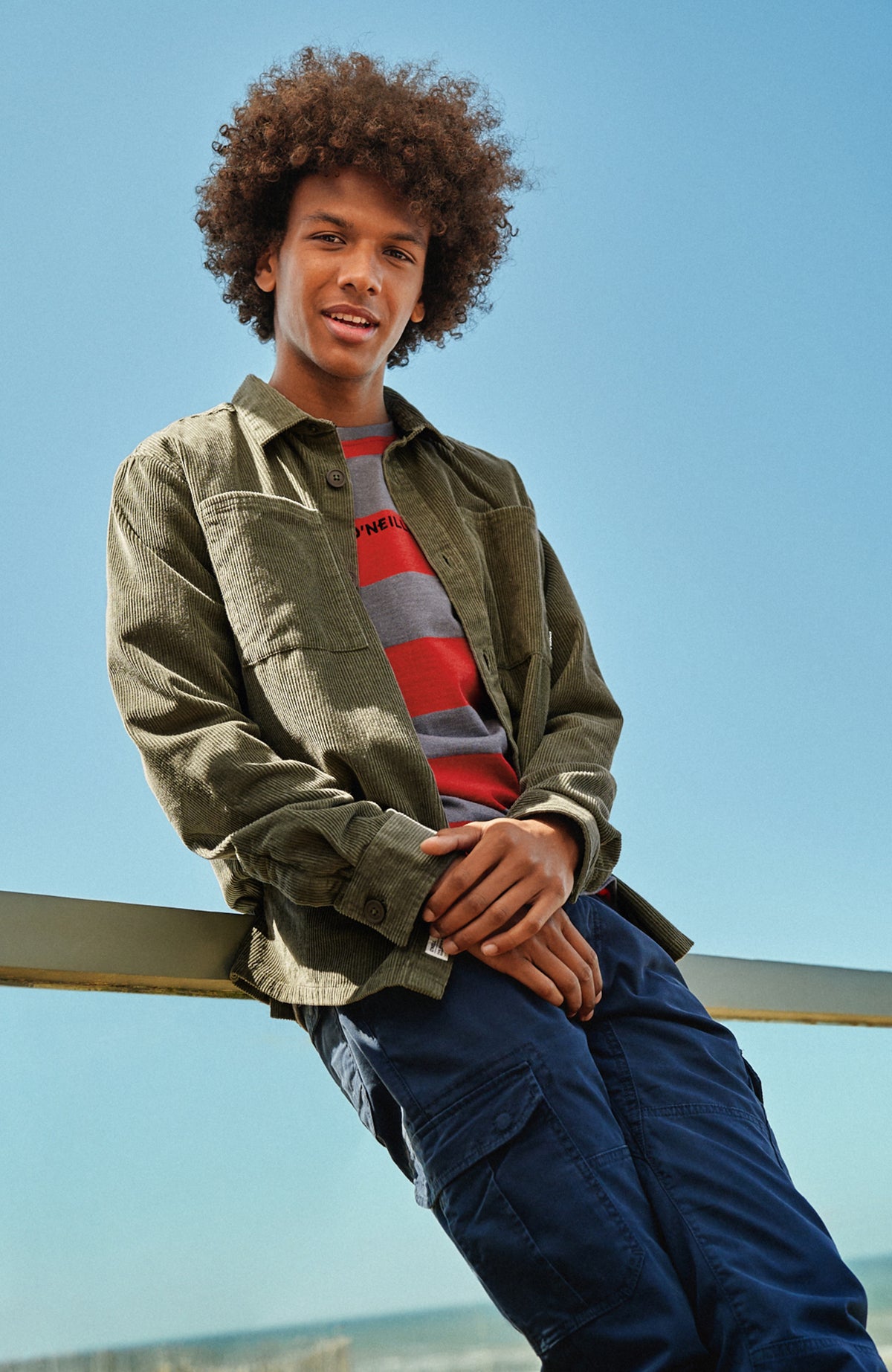 Block Stripe T-Shirt | Red With