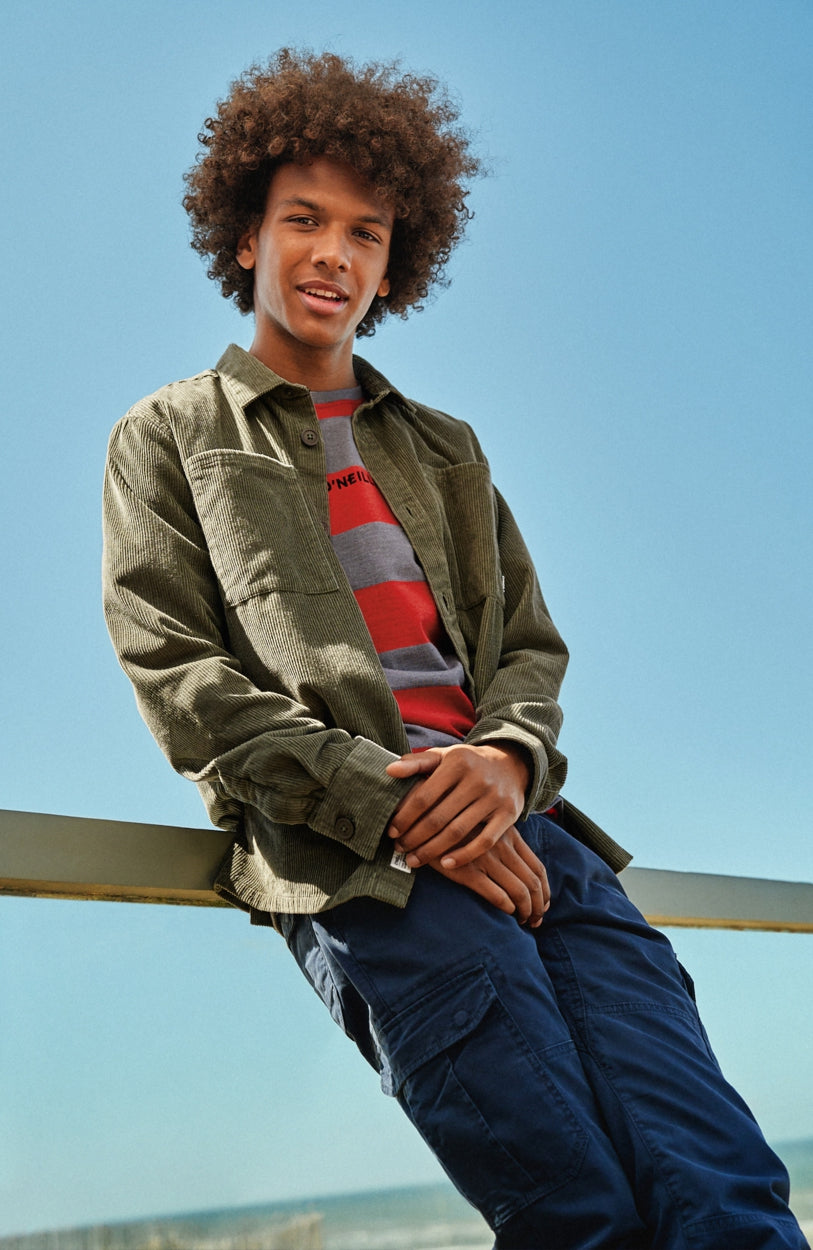 Block Stripe T-Shirt | Red With