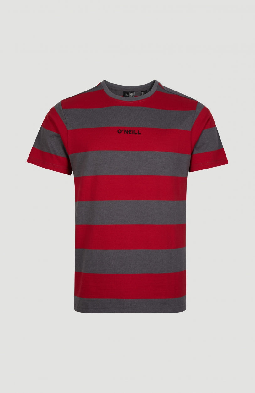 Block Stripe T-Shirt | Red With