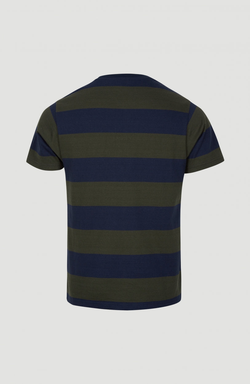 Block Stripe T-Shirt | Blue Print - A
