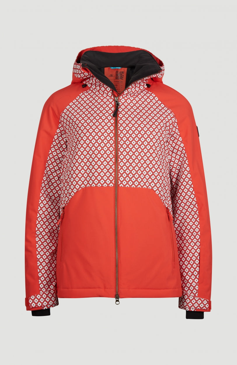Adelite Snow Jacket | Red With White