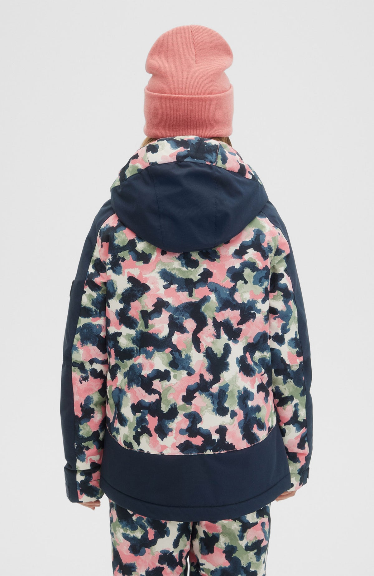 Adelite All Over Print Snow Jacket | Blue With Pink or Purple