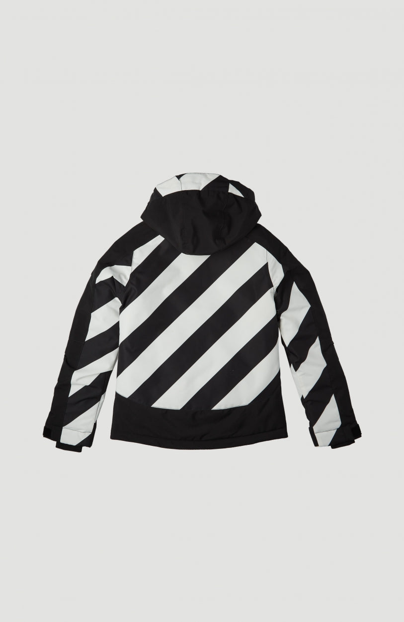 Adelite All Over Print Snow Jacket | BlackOut - A