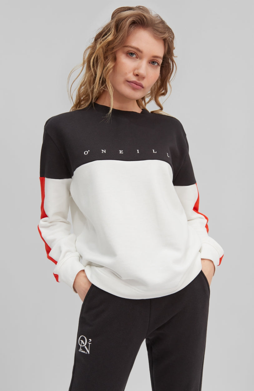 Block Crew Sweatshirt | Powder White