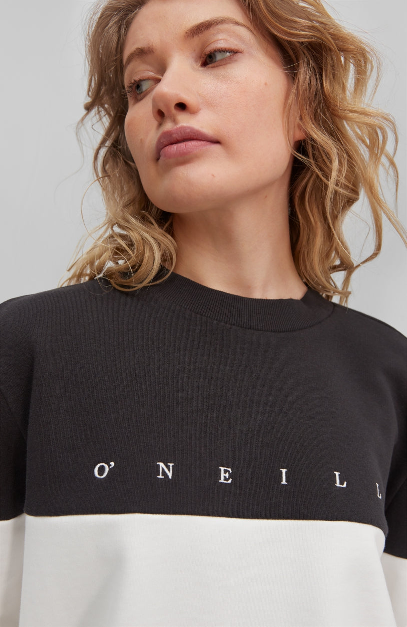 Block Crew Sweatshirt | Powder White